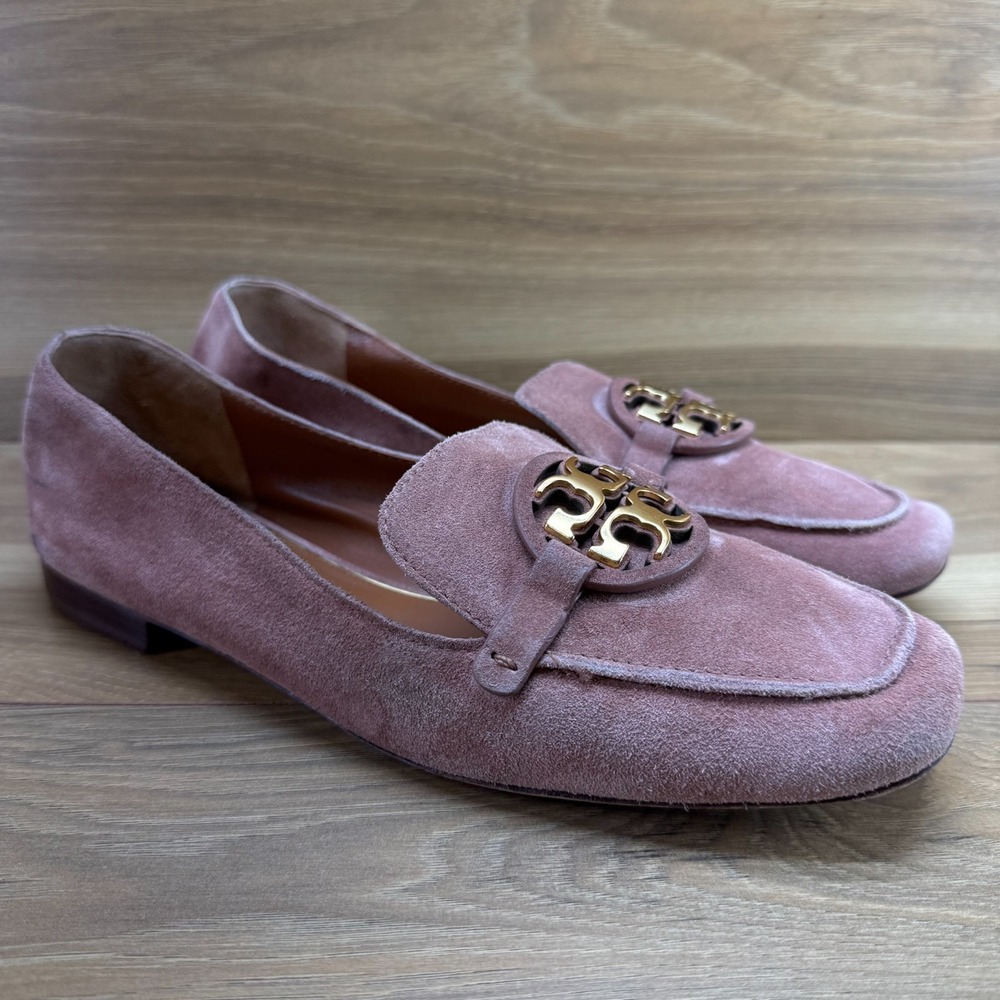 Tory Burch Metal Miller Loafers Mauve 10 M Pink Modern Office Casual Minimalist - Picture 2 of 11